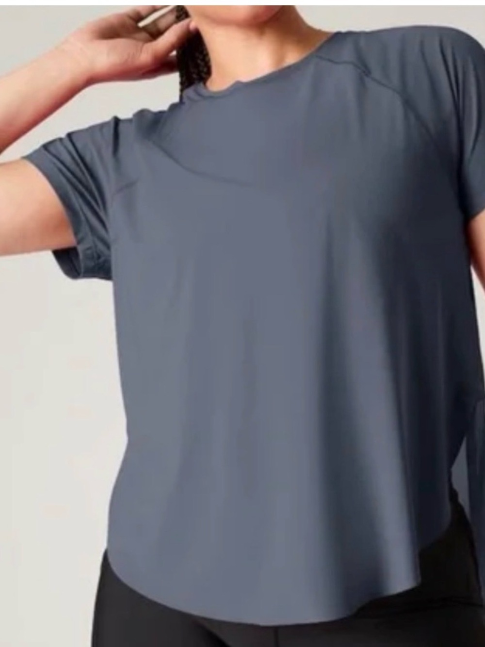 NWT Athleta Ultimate Mesh Tee.  Granite Blue . 2X
